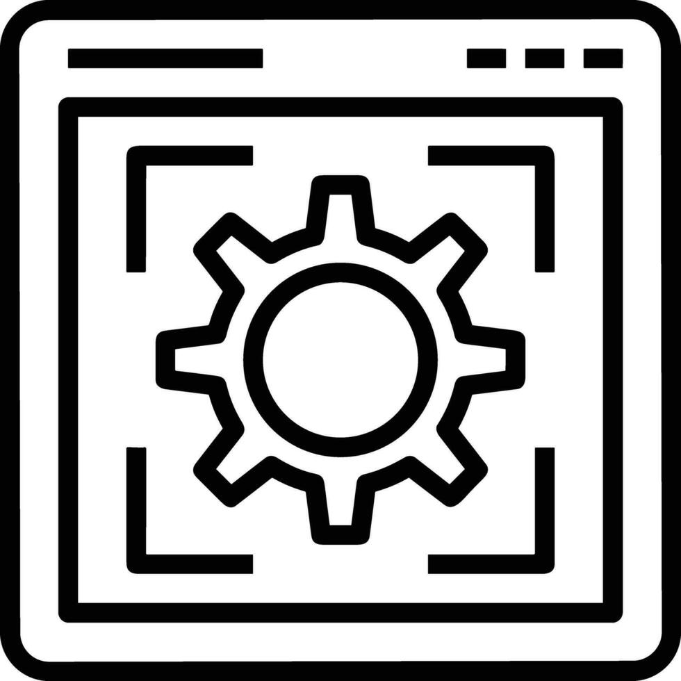 Gear setting symbol icon vector image. Illustration of the industrial wheel mechine mechanism design image