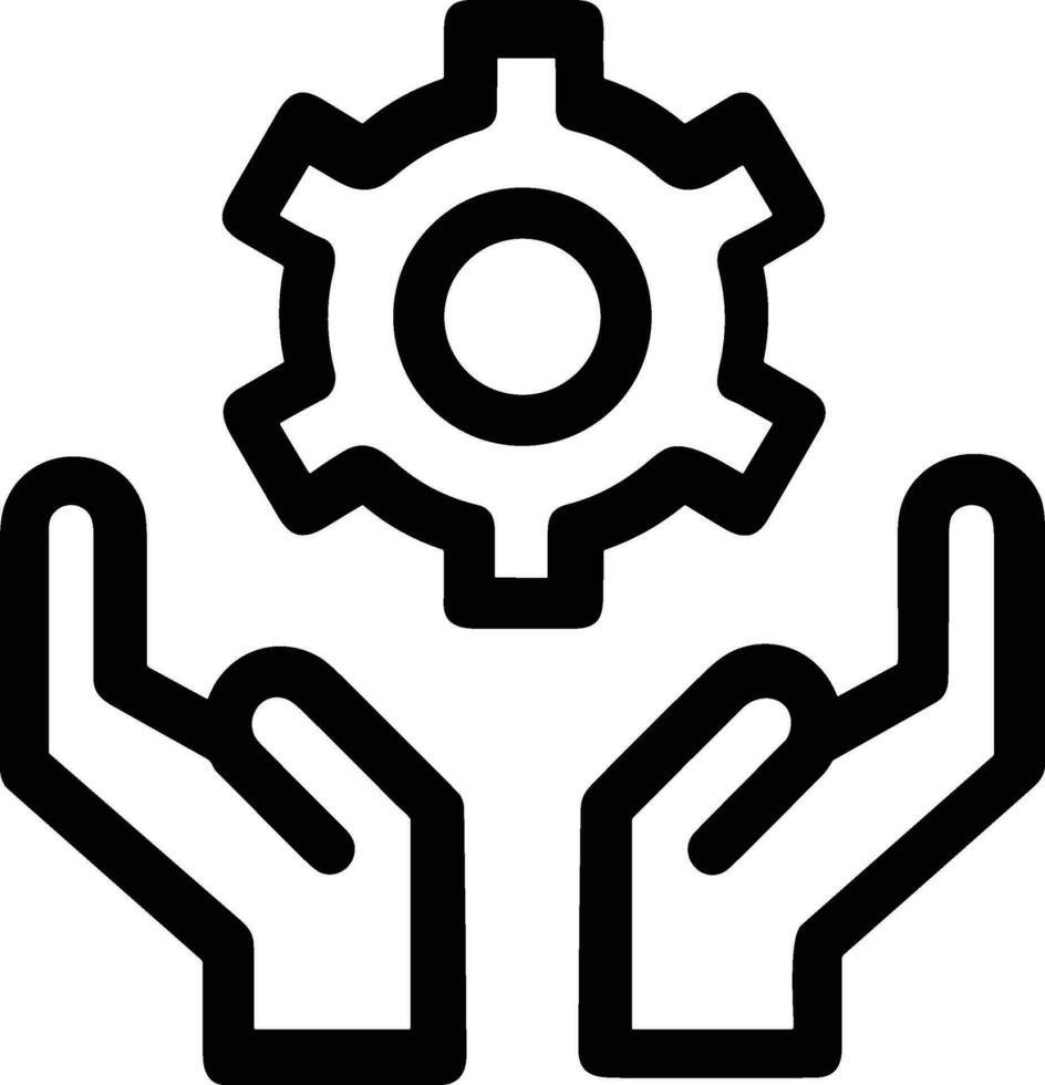 Gear setting symbol icon vector image. Illustration of the industrial wheel mechine mechanism design image