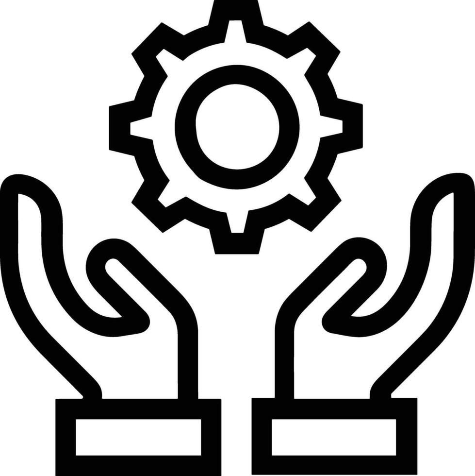 Gear setting symbol icon vector image. Illustration of the industrial wheel mechine mechanism design image