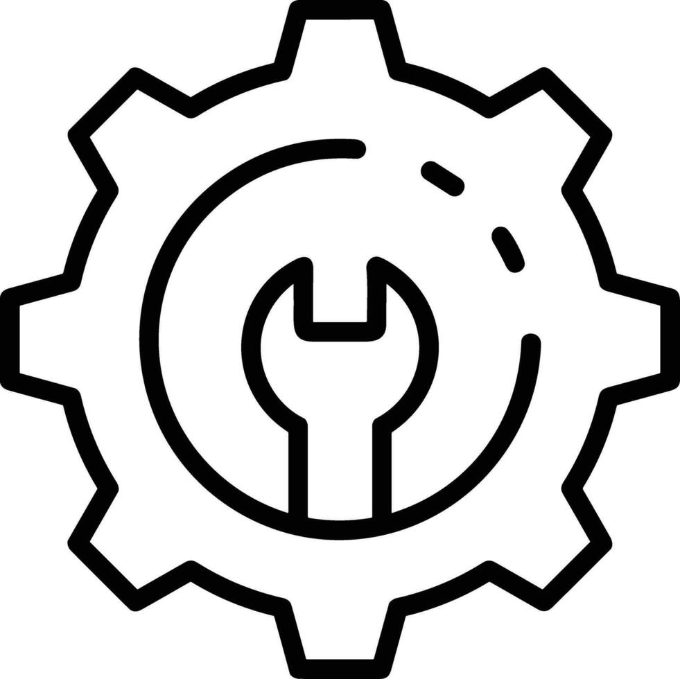 Gear setting symbol icon vector image. Illustration of the industrial wheel mechine mechanism design image