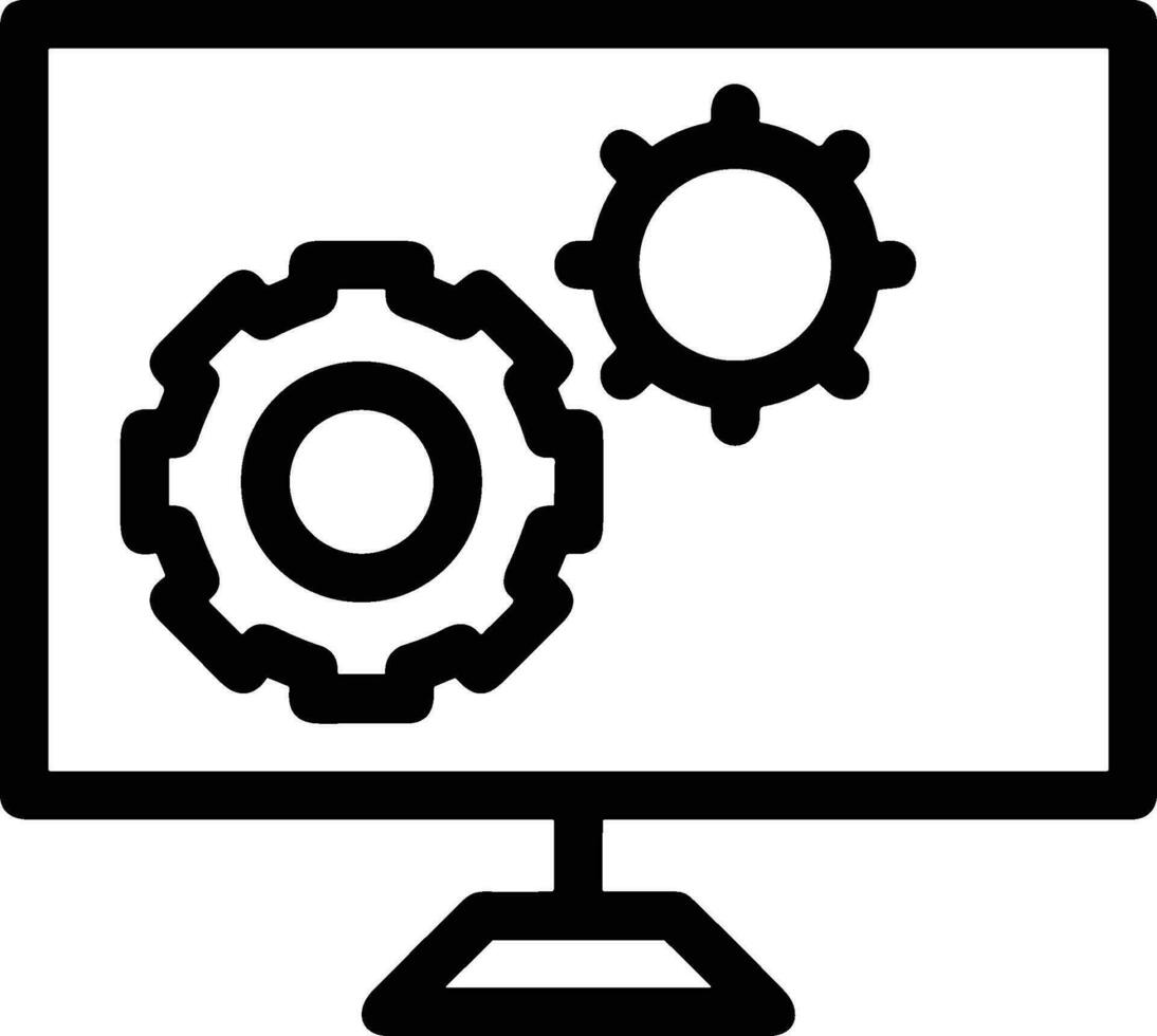 Gear setting symbol icon vector image. Illustration of the industrial wheel mechine mechanism design image