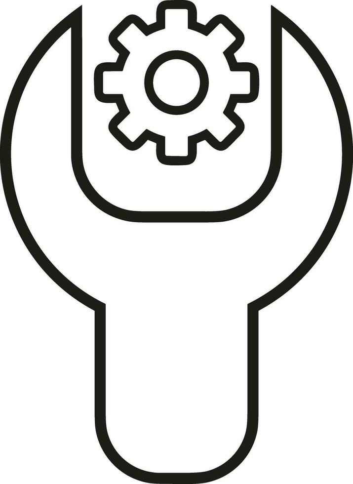 Gear setting symbol icon vector image. Illustration of the industrial wheel mechine mechanism design image