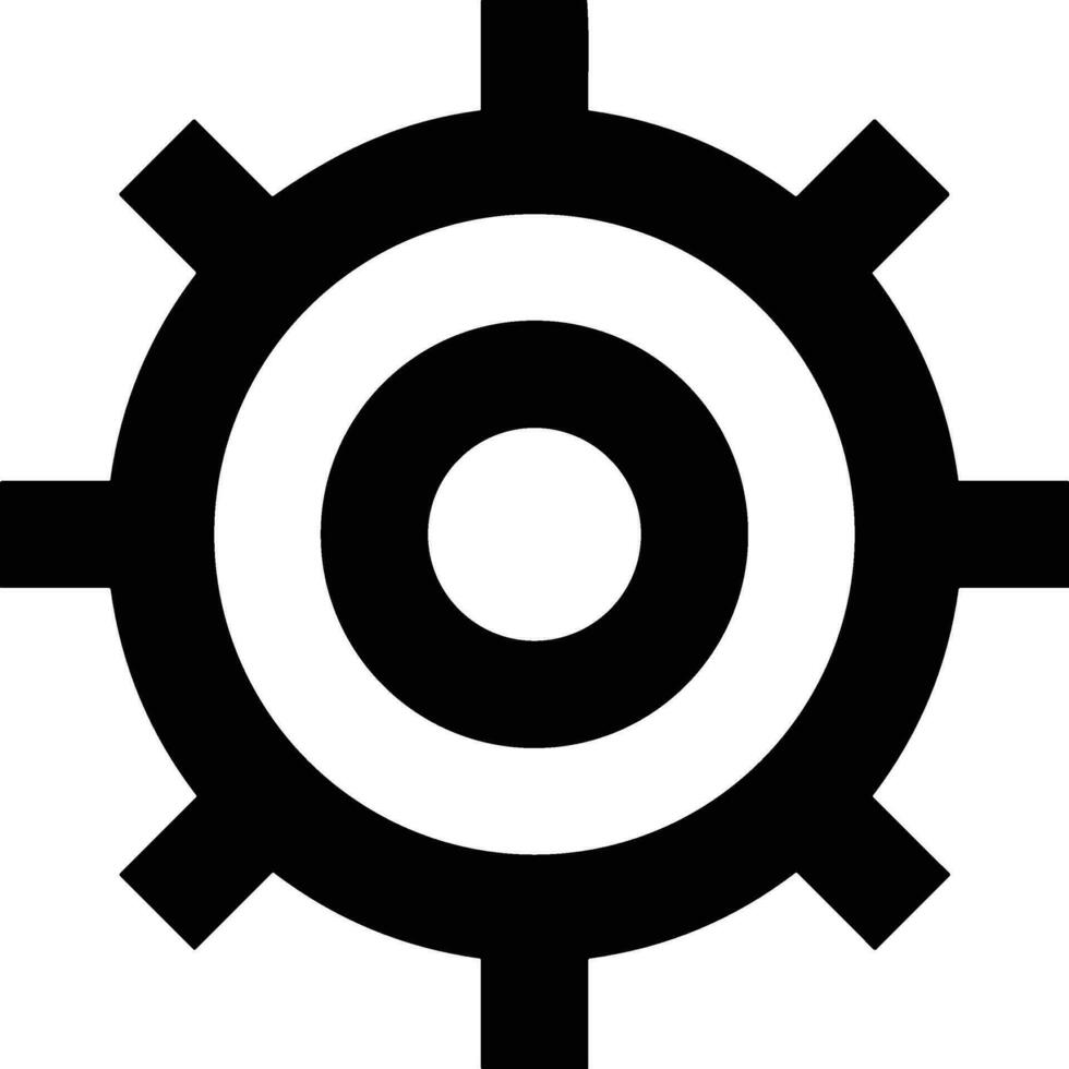 Gear setting symbol icon vector image. Illustration of the industrial wheel mechine mechanism design image