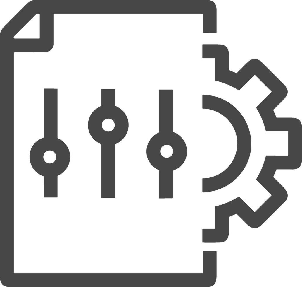 Gear setting symbol icon vector image. Illustration of the industrial wheel mechine mechanism design image