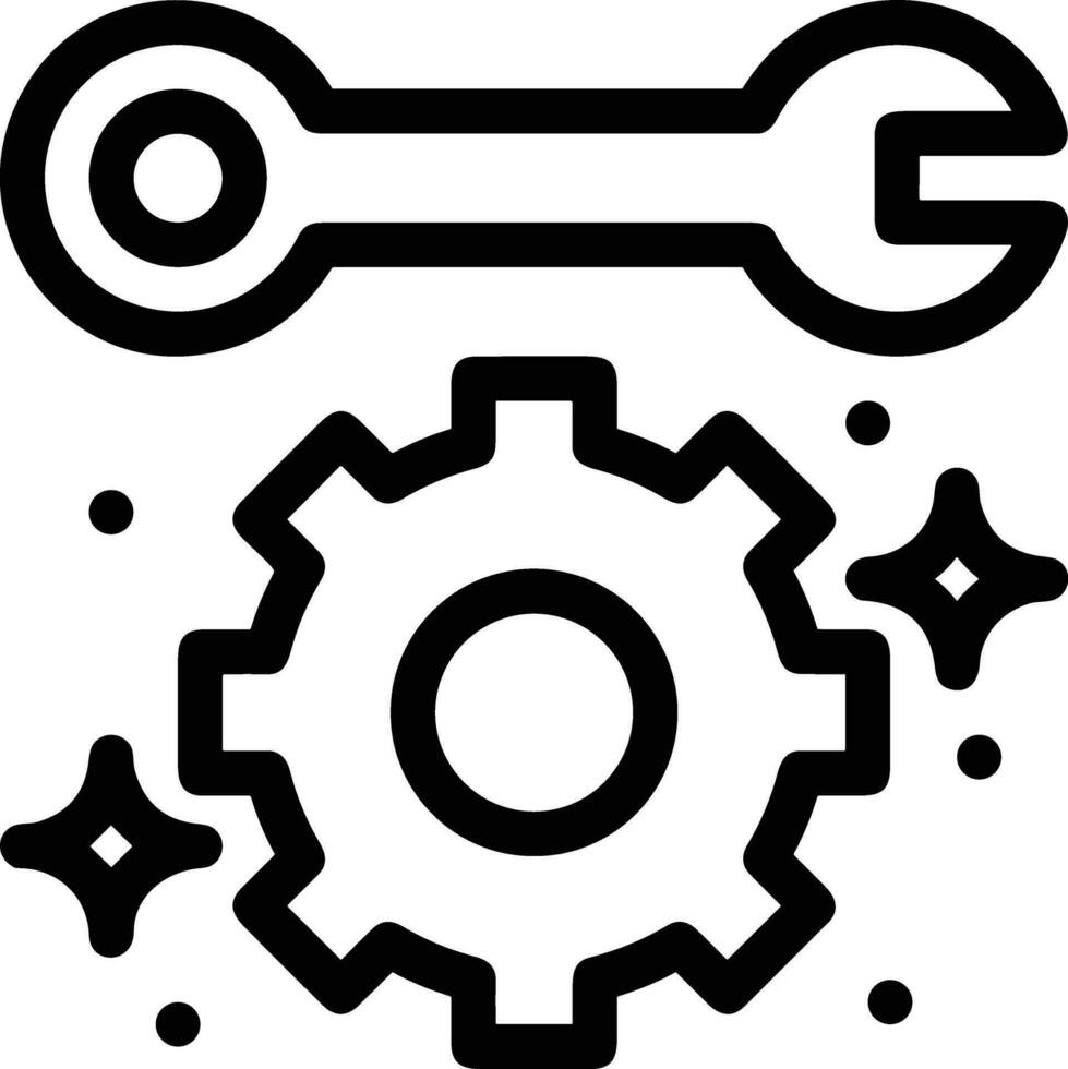 Gear setting symbol icon vector image. Illustration of the industrial wheel mechine mechanism design image