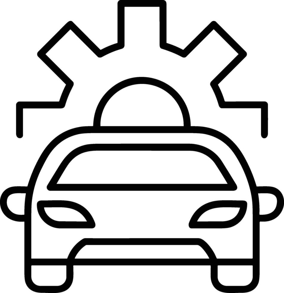 Gear setting symbol icon vector image. Illustration of the industrial wheel mechine mechanism design image