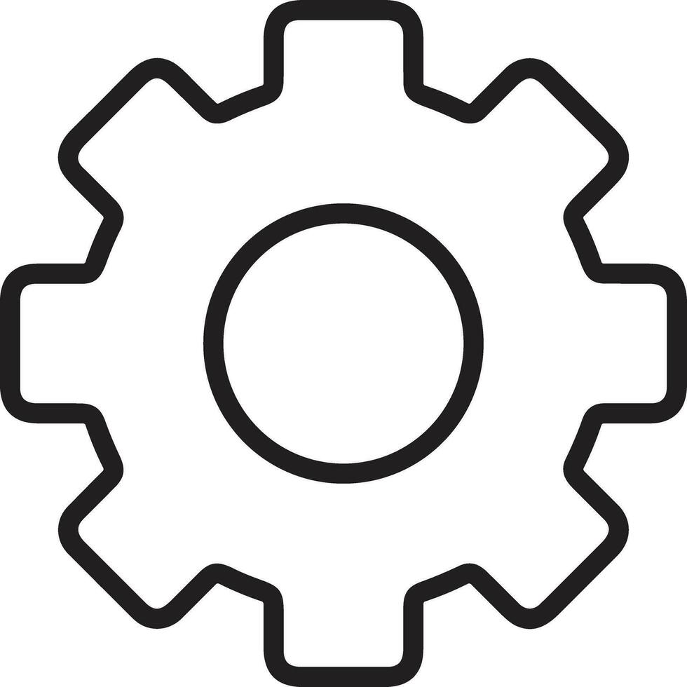 Gear setting symbol icon vector image. Illustration of the industrial wheel mechine mechanism design image