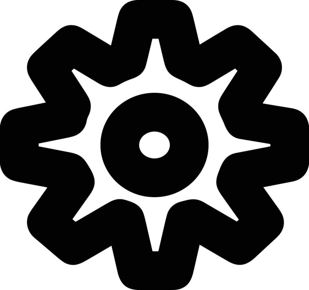 Gear setting symbol icon vector image. Illustration of the industrial wheel mechine mechanism design image