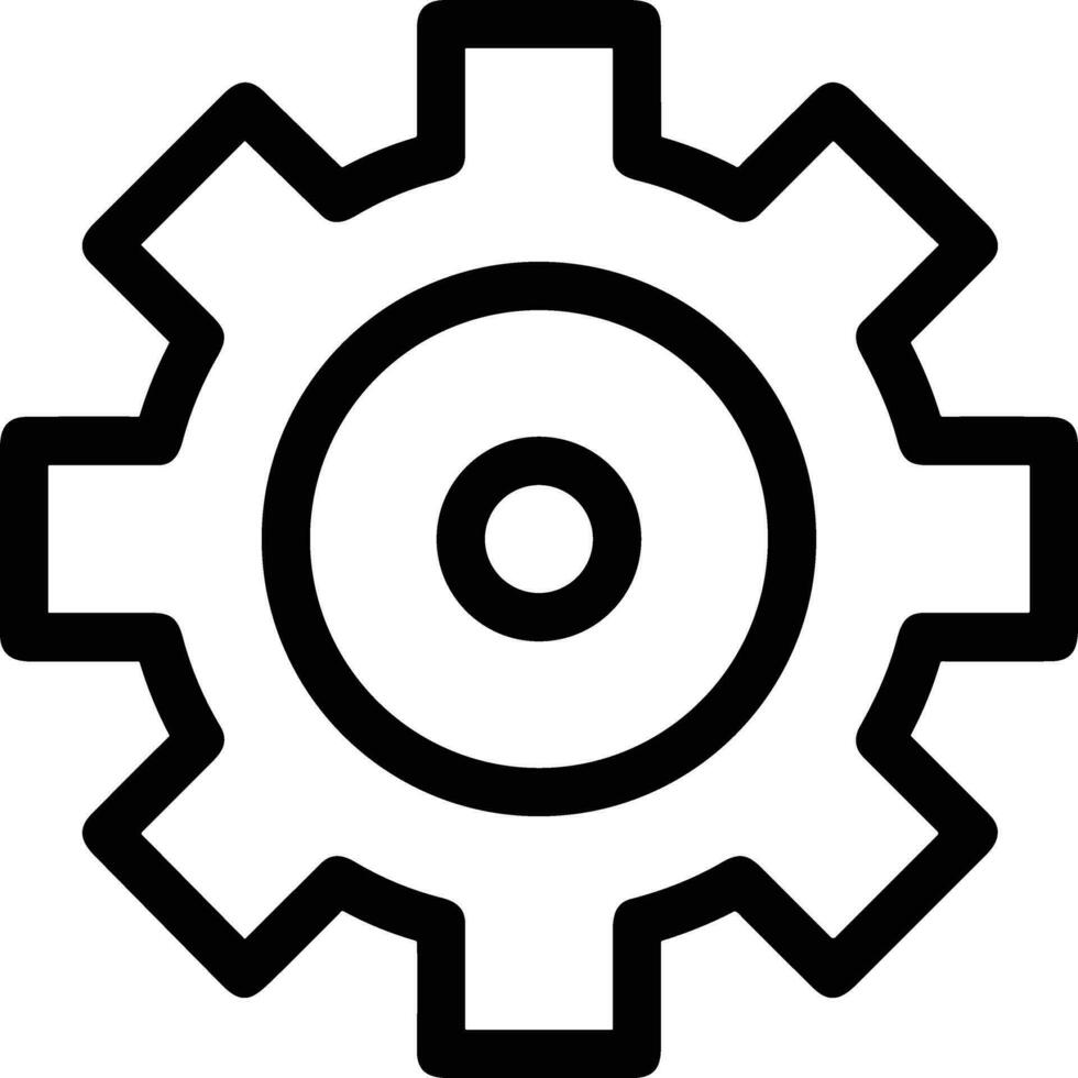 Gear setting symbol icon vector image. Illustration of the industrial wheel mechine mechanism design image