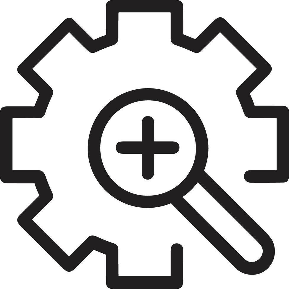 Gear setting symbol icon vector image. Illustration of the industrial wheel mechine mechanism design image