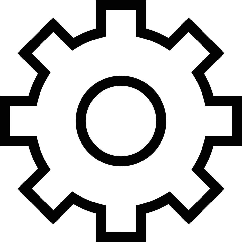 Gear setting symbol icon vector image. Illustration of the industrial wheel mechine mechanism design image