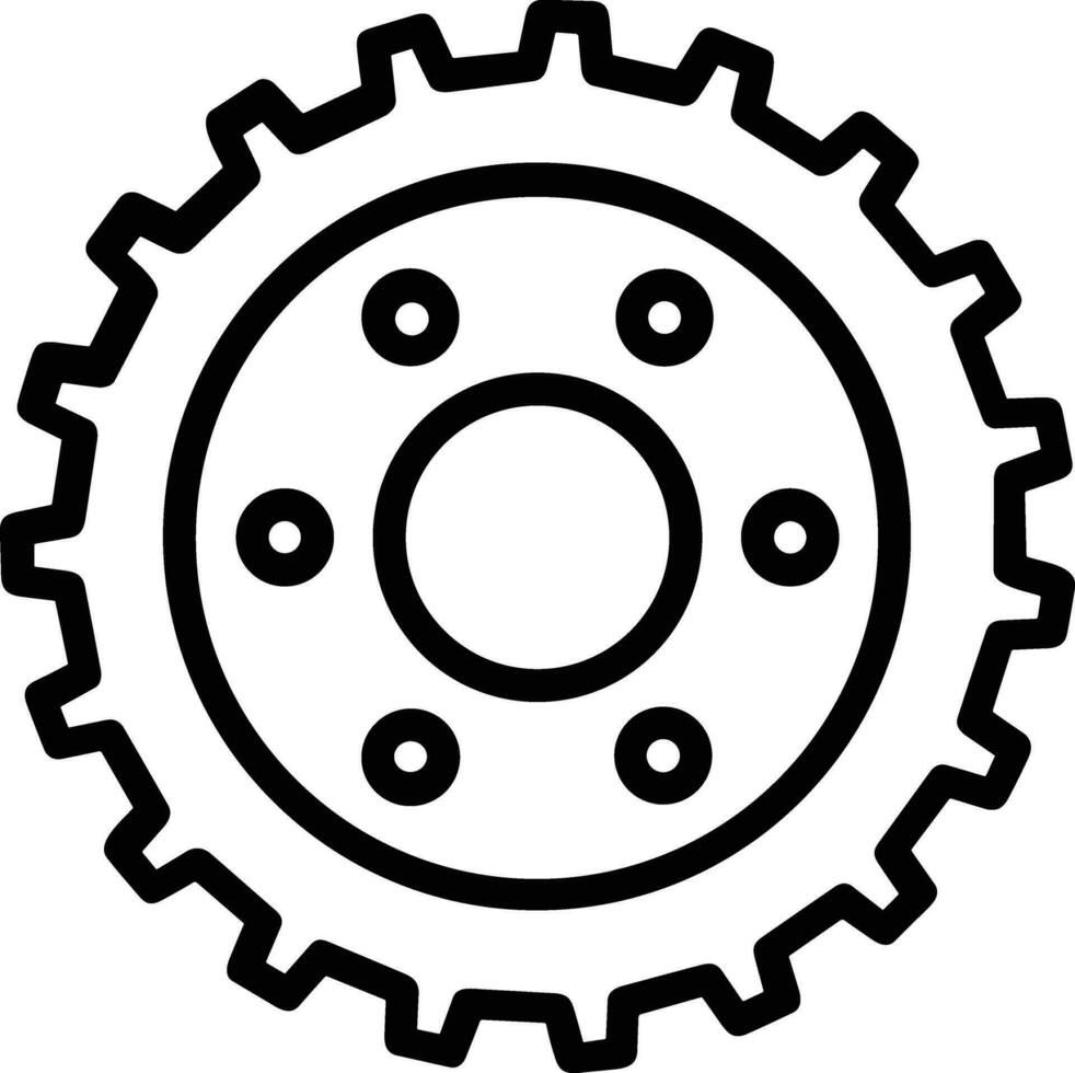 Gear setting symbol icon vector image. Illustration of the industrial wheel mechine mechanism design image