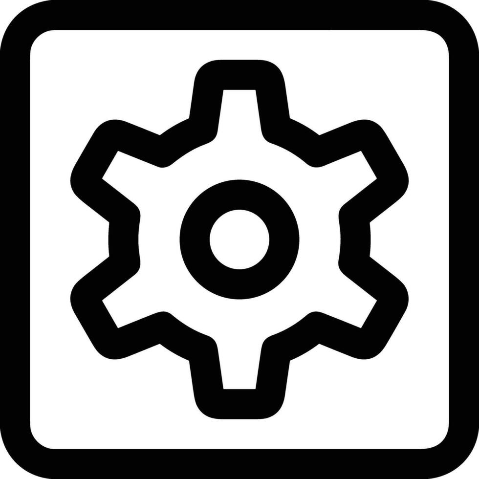 Gear setting symbol icon vector image. Illustration of the industrial wheel mechine mechanism design image