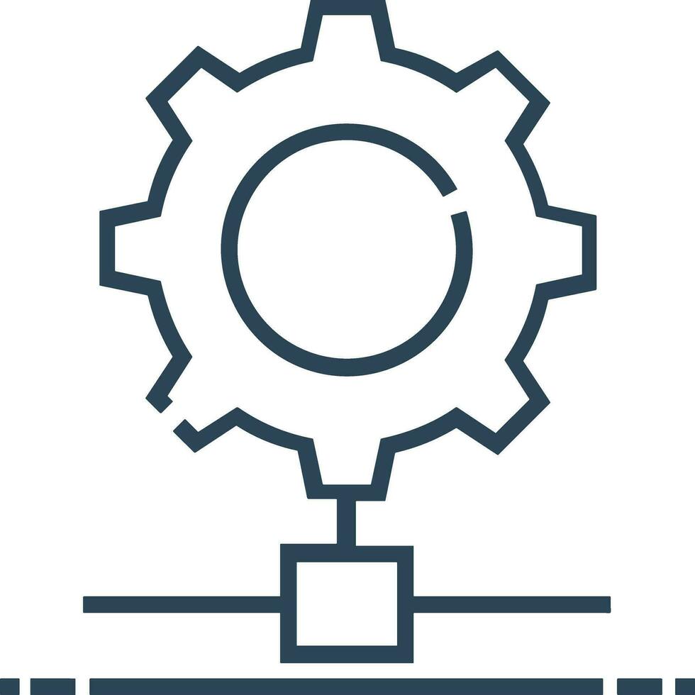 Gear setting symbol icon vector image. Illustration of the industrial wheel mechine mechanism design image