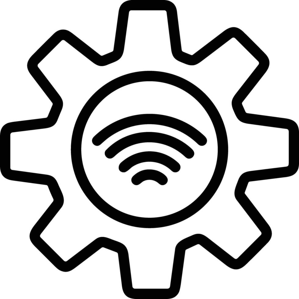 Gear setting symbol icon vector image. Illustration of the industrial wheel mechine mechanism design image