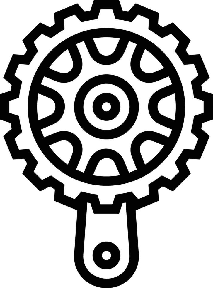 Gear setting symbol icon vector image. Illustration of the industrial wheel mechine mechanism design image