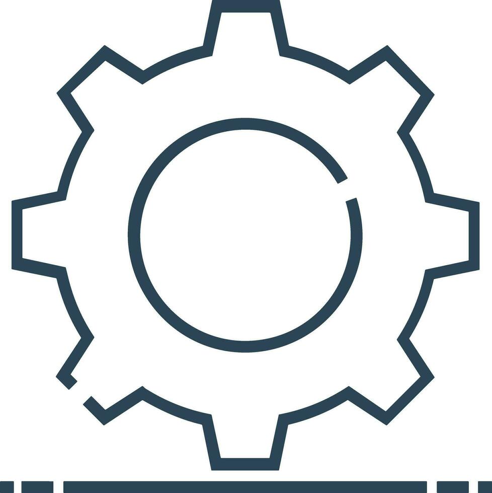 Gear setting symbol icon vector image. Illustration of the industrial wheel mechine mechanism design image