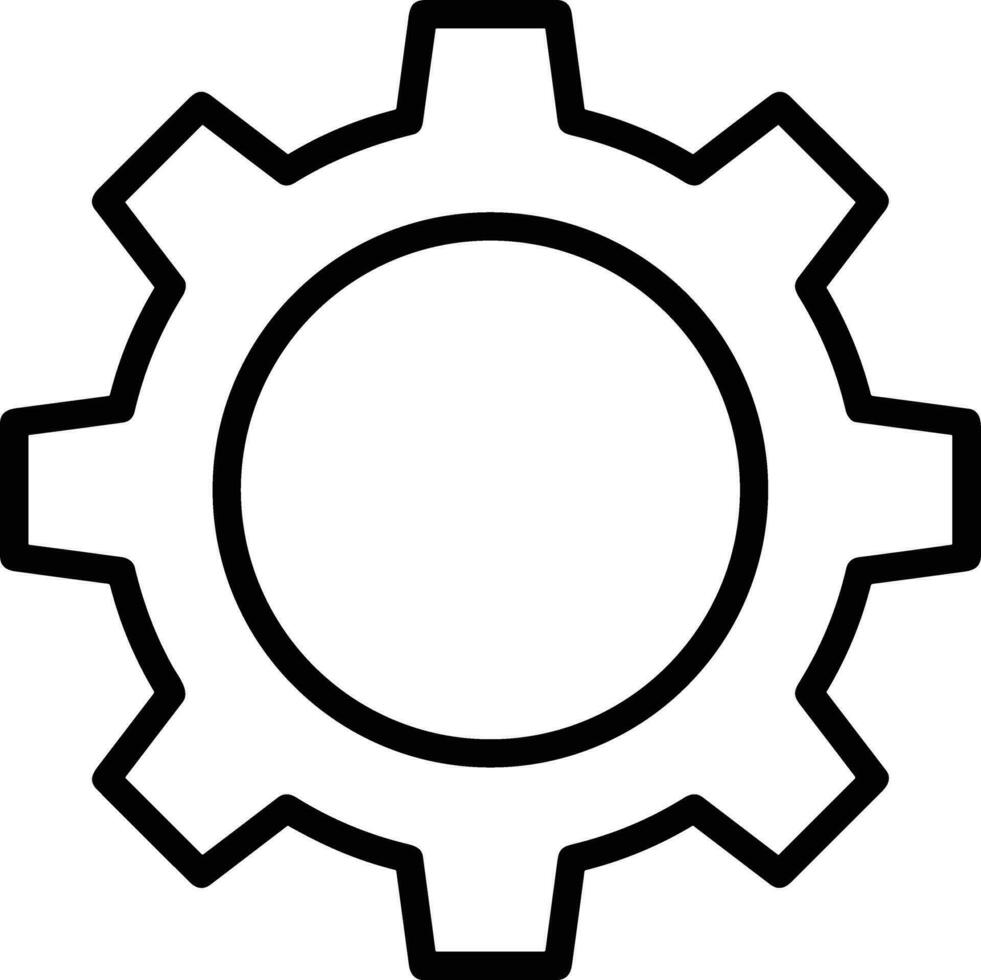 Gear setting symbol icon vector image. Illustration of the industrial wheel mechine mechanism design image