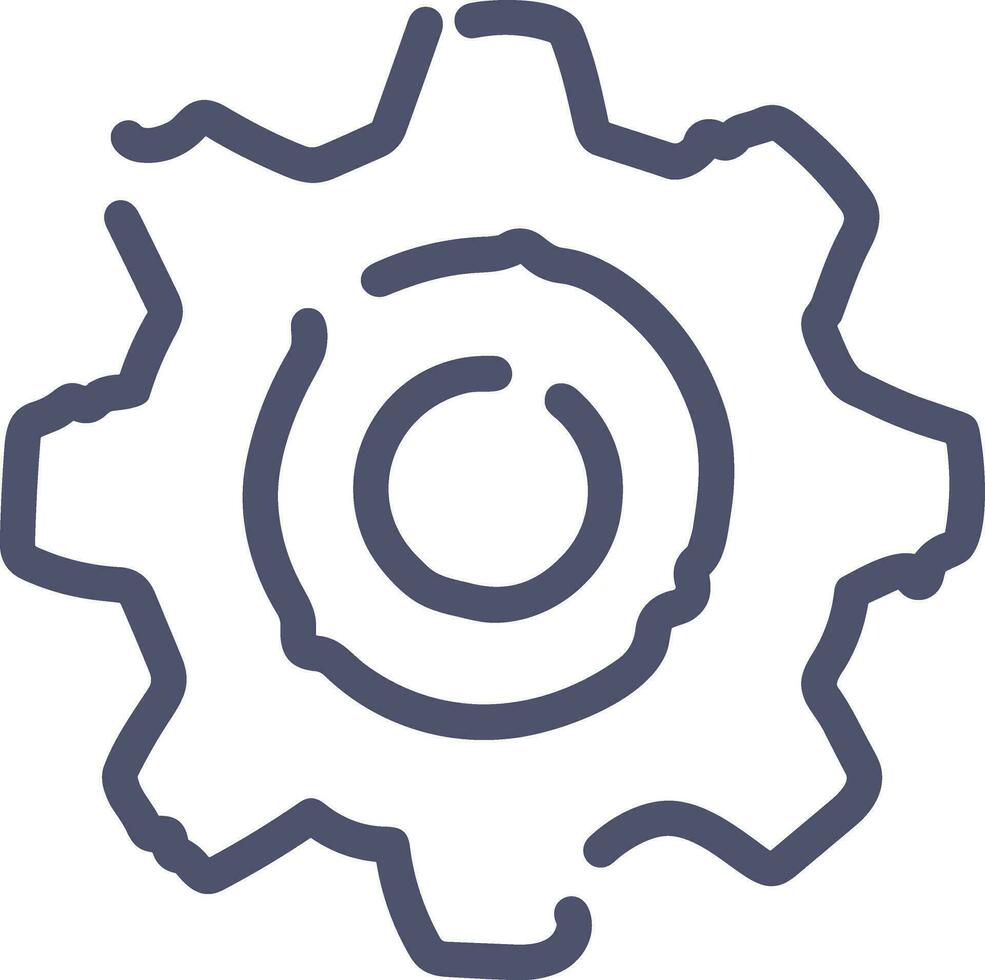 Gear setting symbol icon vector image. Illustration of the industrial wheel mechine mechanism design image