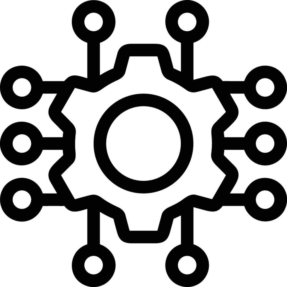 Gear setting symbol icon vector image. Illustration of the industrial wheel mechine mechanism design image