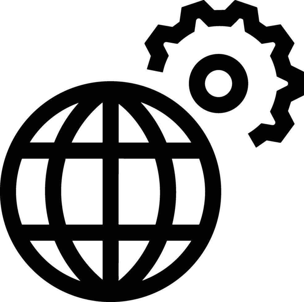 Gear setting symbol icon vector image. Illustration of the industrial wheel mechine mechanism design image
