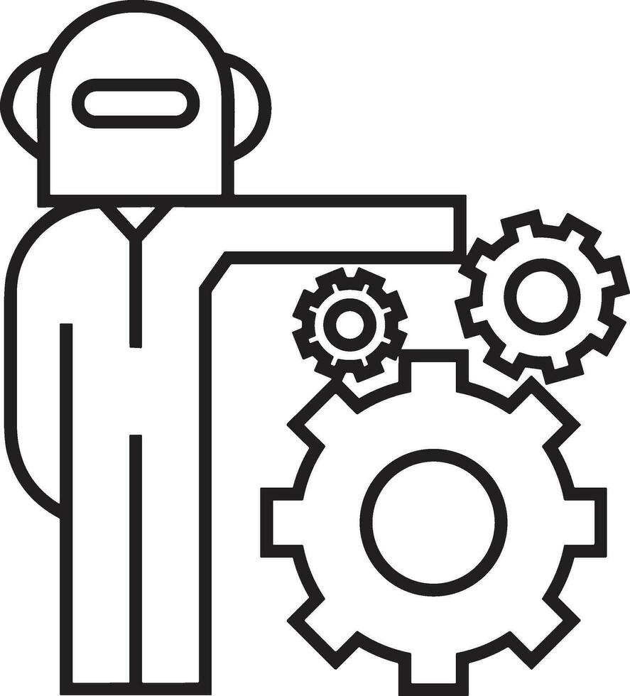Gear setting symbol icon vector image. Illustration of the industrial wheel mechine mechanism design image