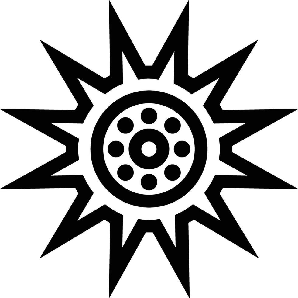 Gear setting symbol icon vector image. Illustration of the industrial wheel mechine mechanism design image