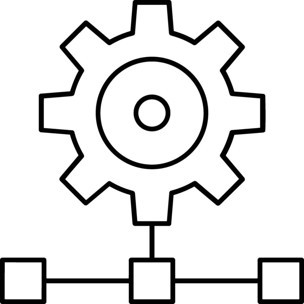 Gear setting symbol icon vector image. Illustration of the industrial wheel mechine mechanism design image
