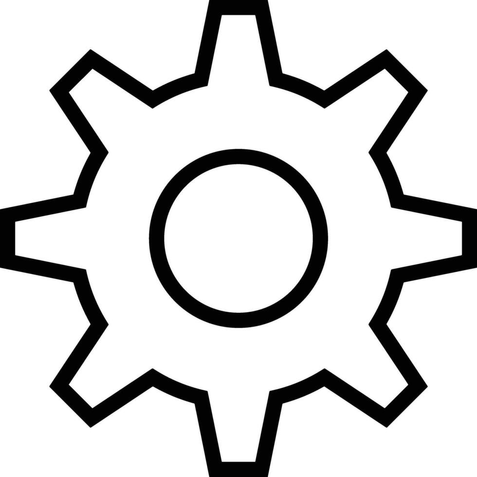 Gear setting symbol icon vector image. Illustration of the industrial wheel mechine mechanism design image