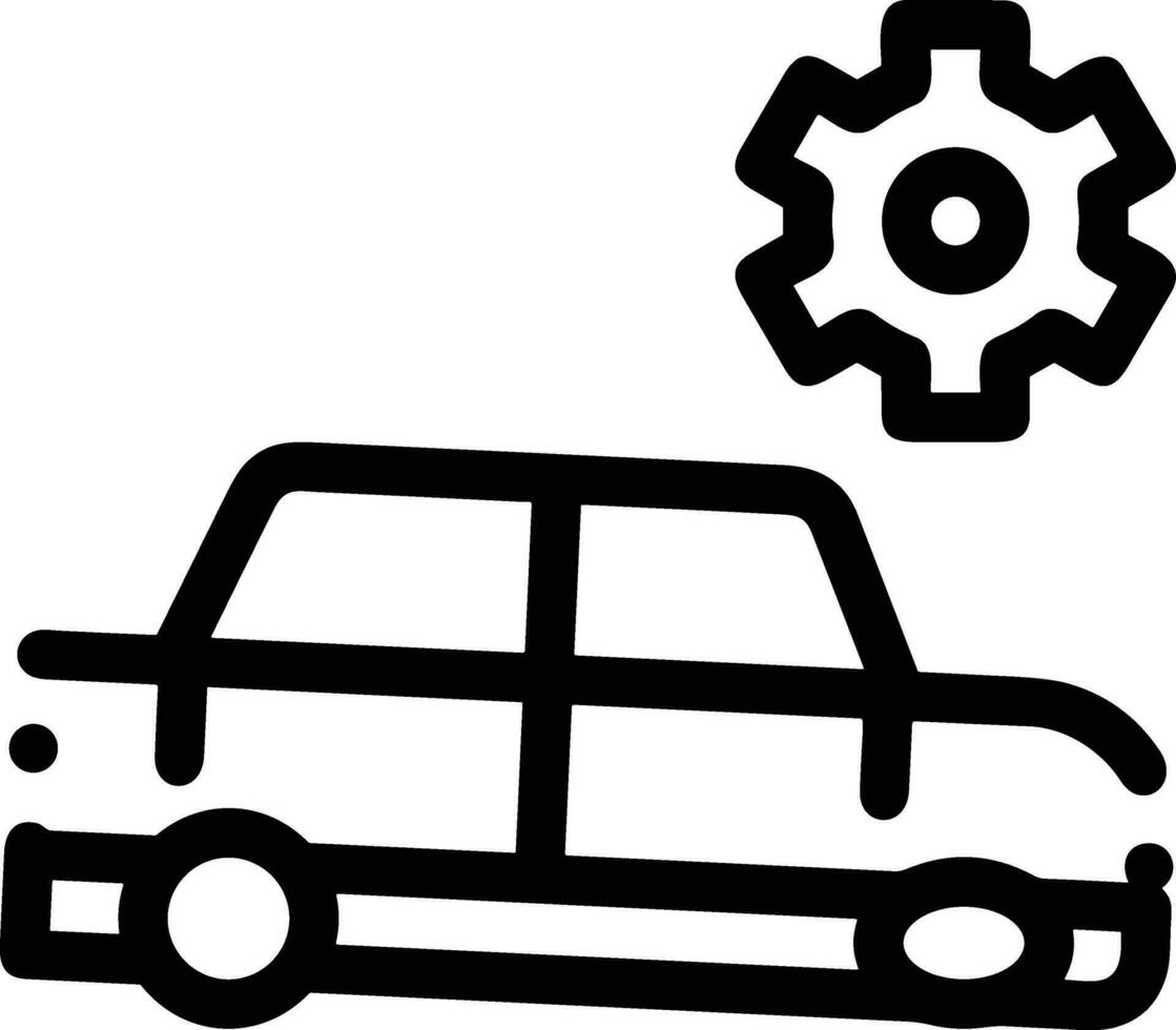 Gear setting symbol icon vector image. Illustration of the industrial wheel mechine mechanism design image