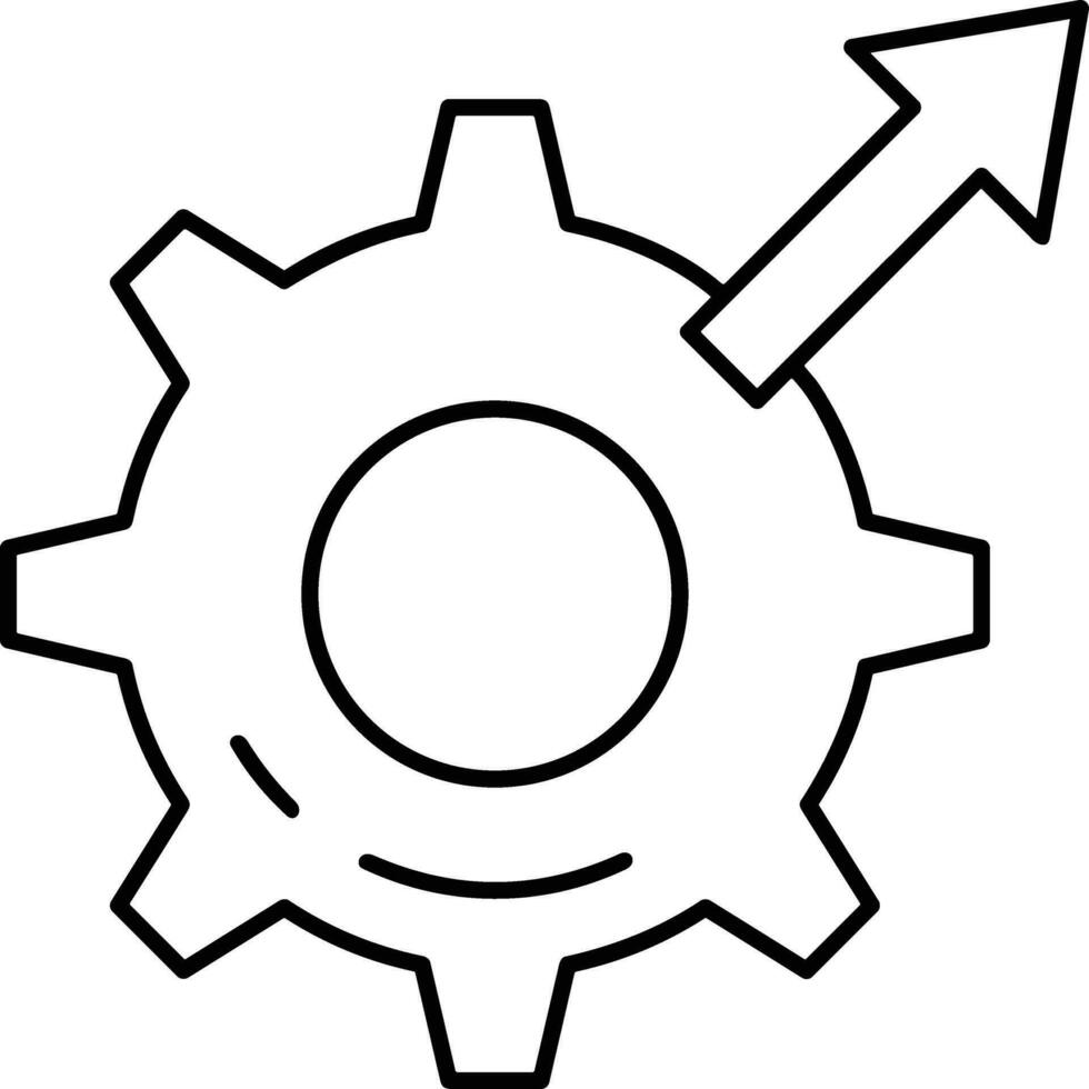 Gear setting symbol icon vector image. Illustration of the industrial wheel mechine mechanism design image