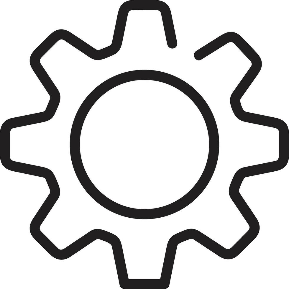 Gear setting symbol icon vector image. Illustration of the industrial wheel mechine mechanism design image