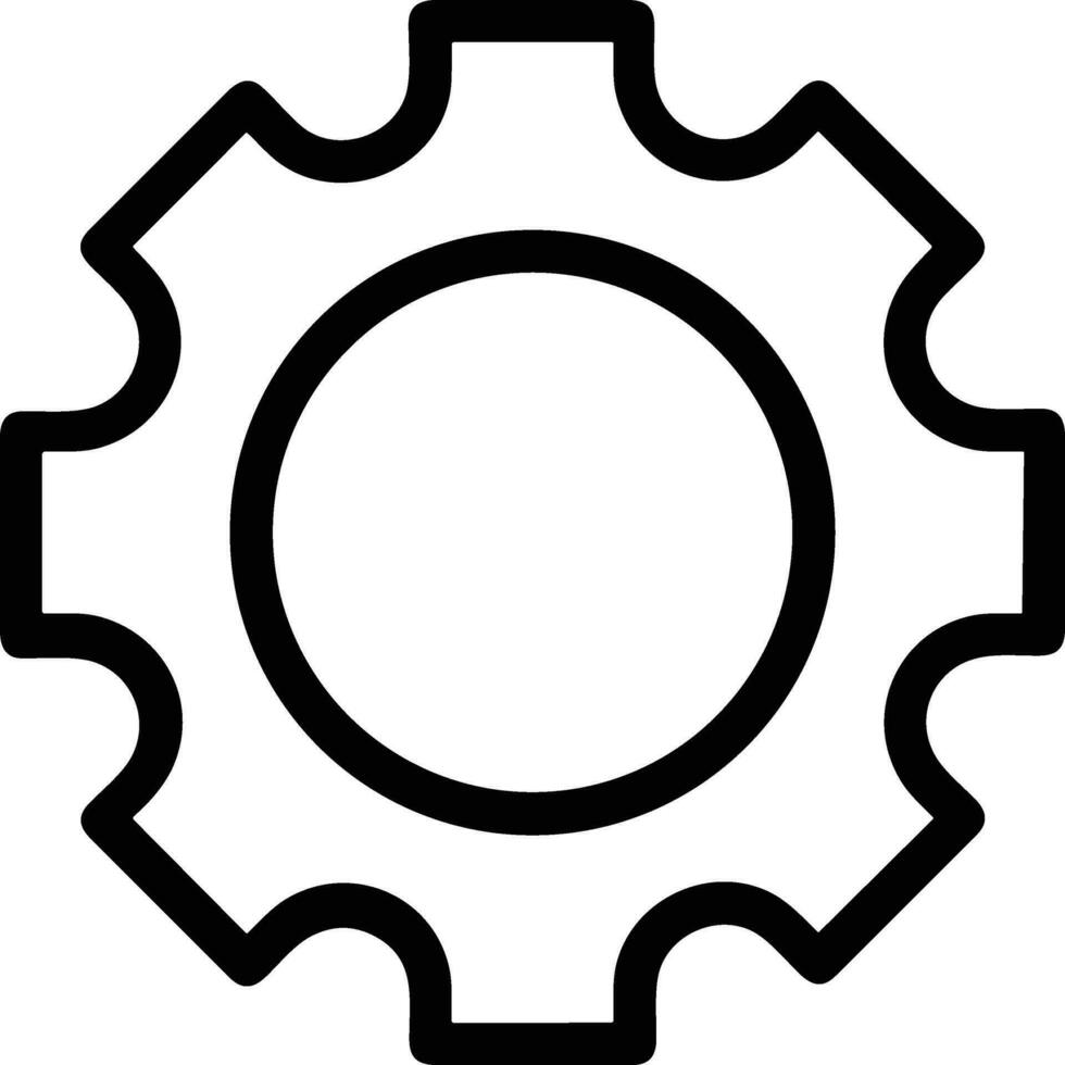 Gear setting symbol icon vector image. Illustration of the industrial wheel mechine mechanism design image