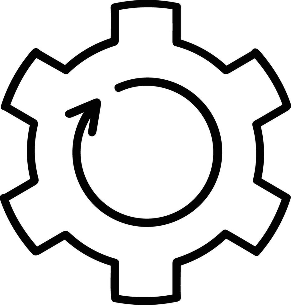Gear setting symbol icon vector image. Illustration of the industrial wheel mechine mechanism design image