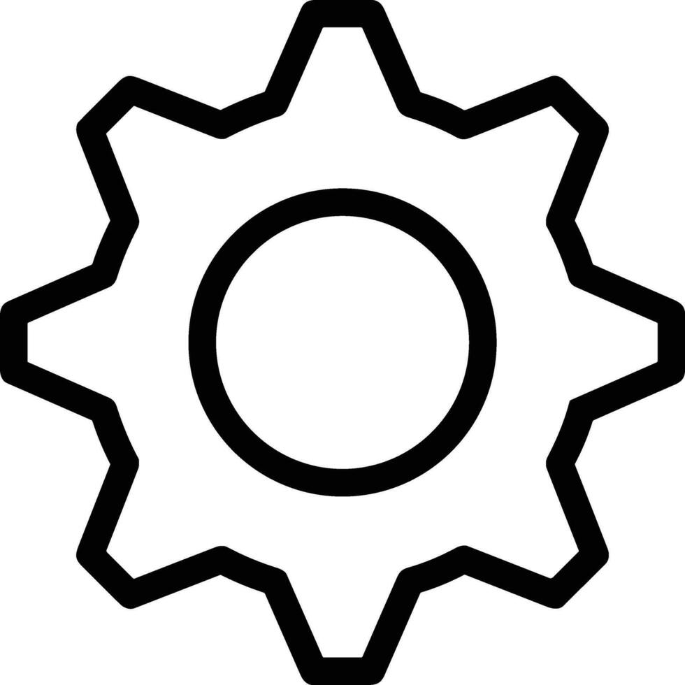 Gear setting symbol icon vector image. Illustration of the industrial wheel mechine mechanism design image