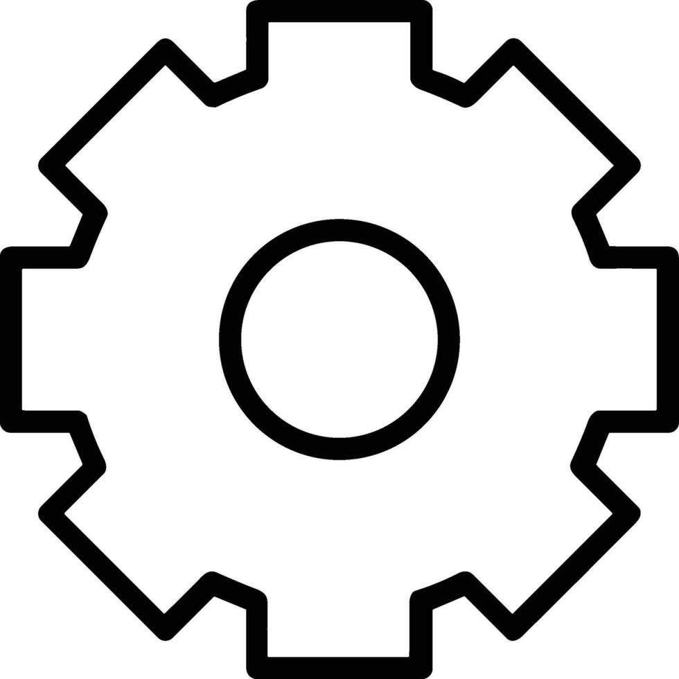 Gear setting symbol icon vector image. Illustration of the industrial wheel mechine mechanism design image