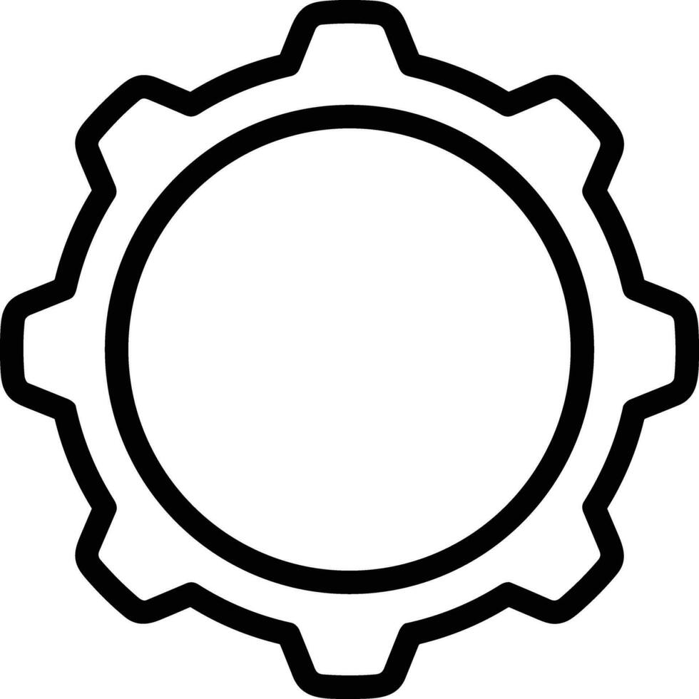 Gear setting symbol icon vector image. Illustration of the industrial wheel mechine mechanism design image