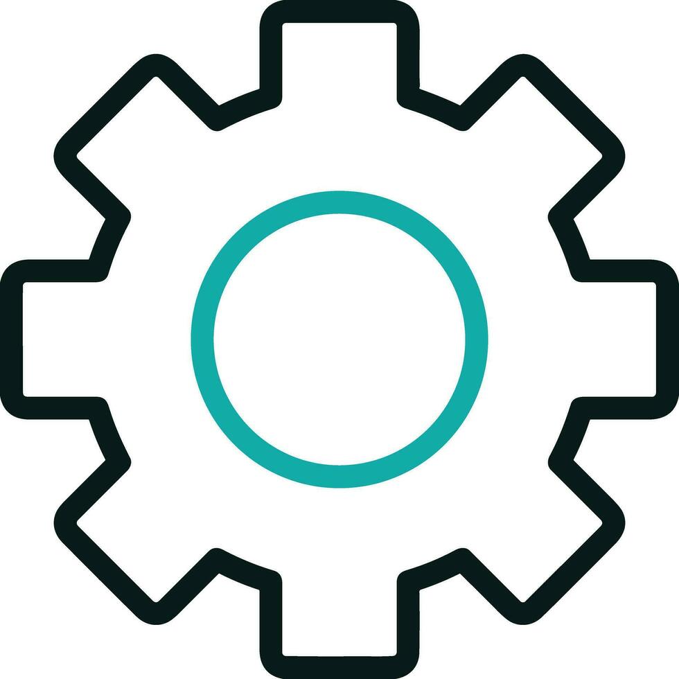 Gear setting symbol icon vector image. Illustration of the industrial wheel mechine mechanism design image