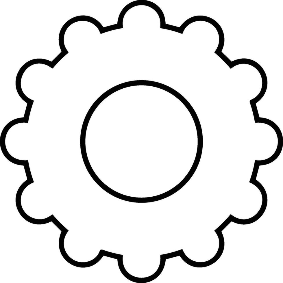 Gear setting symbol icon vector image. Illustration of the industrial wheel mechine mechanism design image