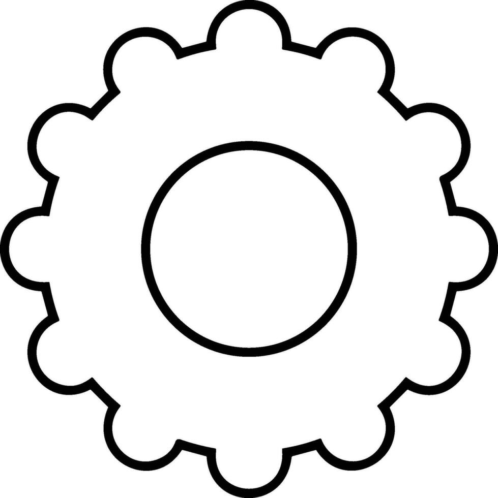 Gear setting symbol icon vector image. Illustration of the industrial wheel mechine mechanism design image