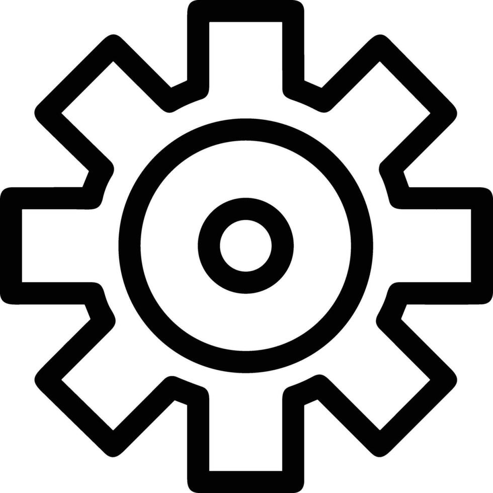 Gear setting symbol icon vector image. Illustration of the industrial wheel mechine mechanism design image