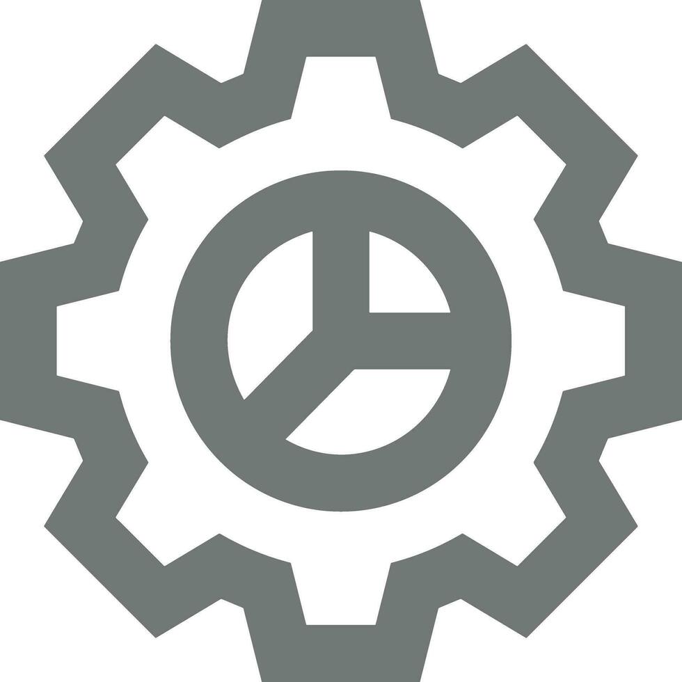 Gear setting symbol icon vector image. Illustration of the industrial wheel mechine mechanism design image