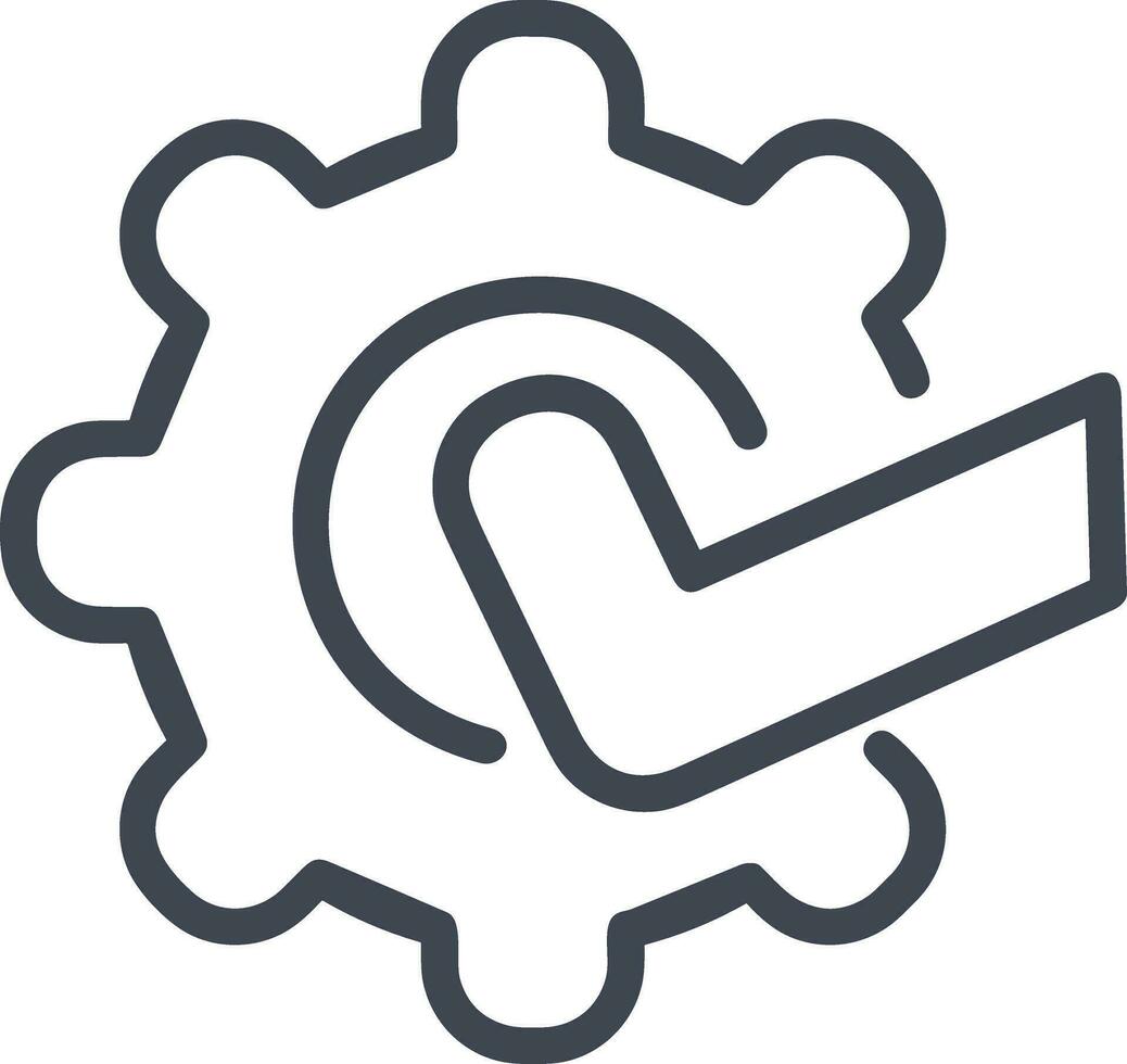 Gear setting symbol icon vector image. Illustration of the industrial wheel mechine mechanism design image