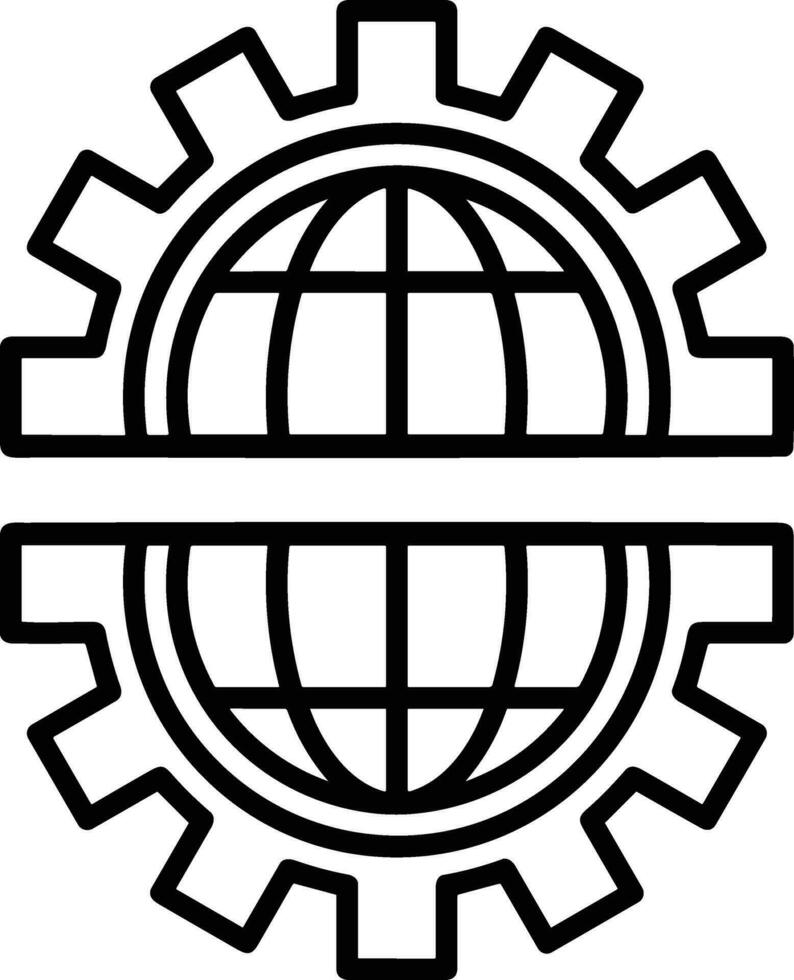Gear setting symbol icon vector image. Illustration of the industrial wheel mechine mechanism design image