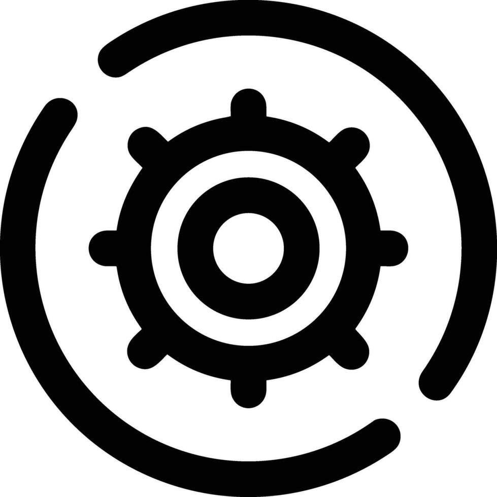 Gear setting symbol icon vector image. Illustration of the industrial wheel mechine mechanism design image