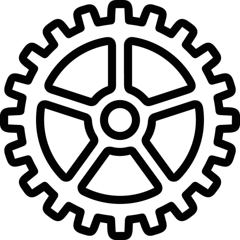 Gear setting symbol icon vector image. Illustration of the industrial wheel mechine mechanism design image