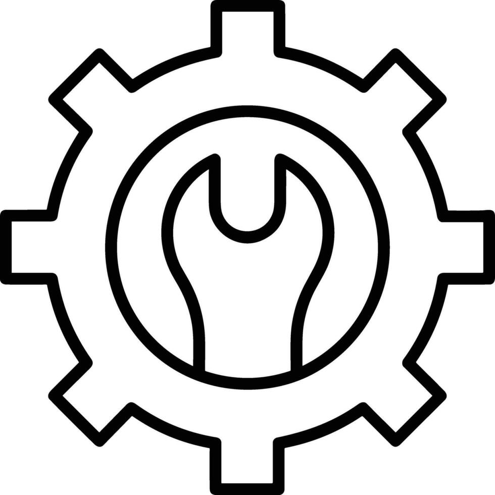 Gear setting symbol icon vector image. Illustration of the industrial wheel mechine mechanism design image