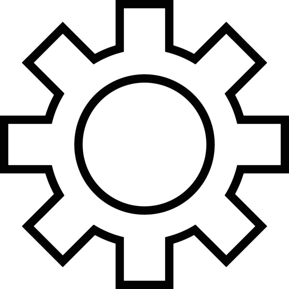 Gear setting symbol icon vector image. Illustration of the industrial wheel mechine mechanism design image