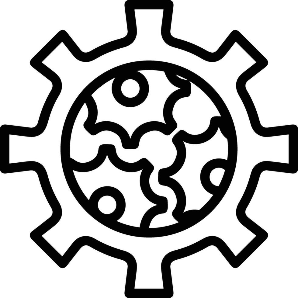 Gear setting symbol icon vector image. Illustration of the industrial wheel mechine mechanism design image