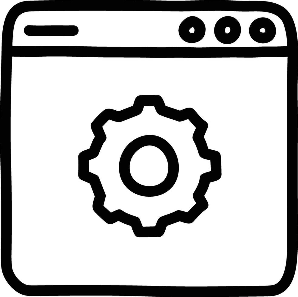 Gear setting symbol icon vector image. Illustration of the industrial wheel mechine mechanism design image